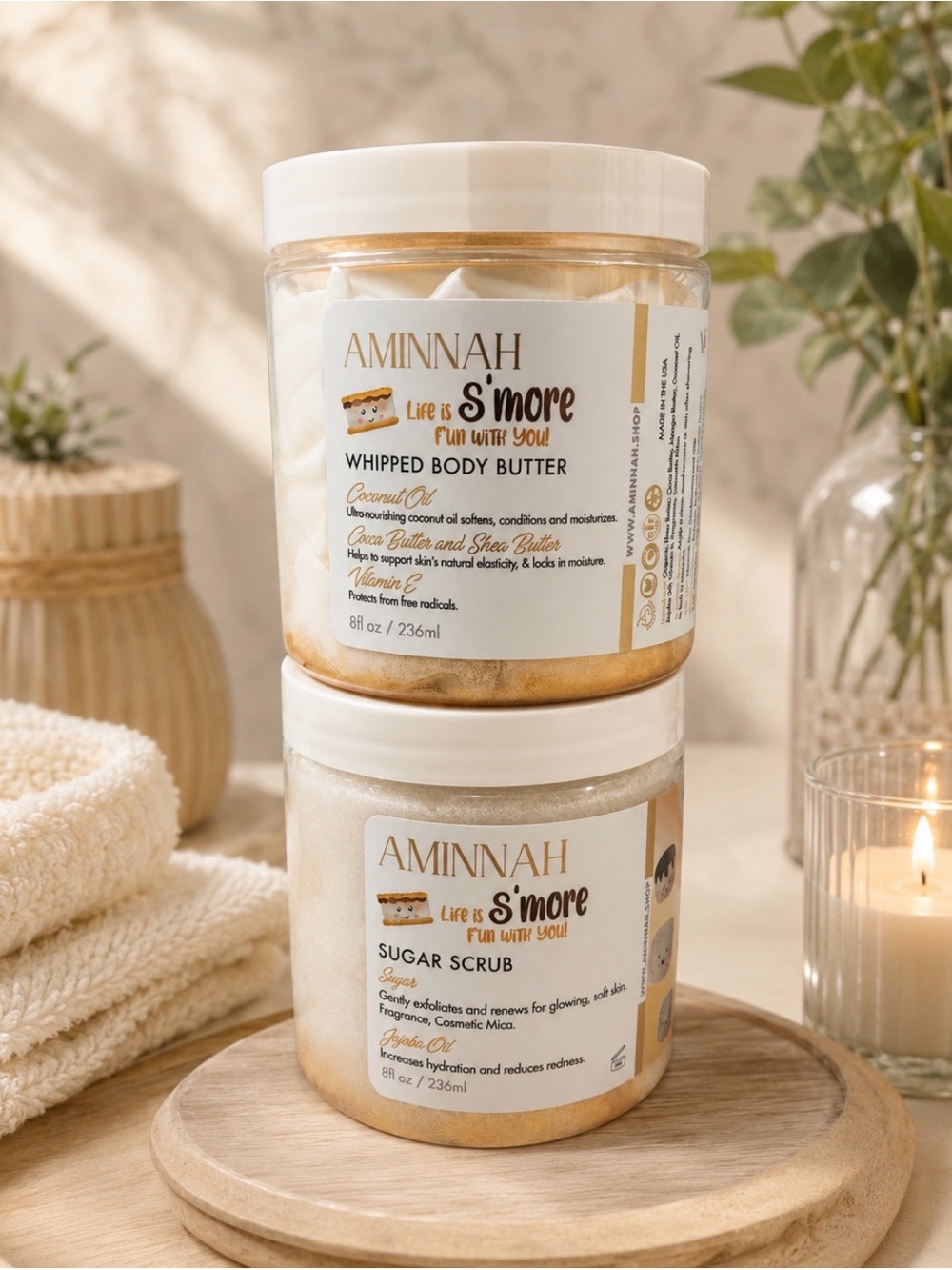 Aminnah (NWT) Life is S'more Whipped Body Butter & Sugar Scrub
